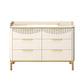 Glam Stone Chest Bedroom Storage Chest in White with Metal Legs Clearhalo 'Bedroom Furniture' 'Dressers & Chests' 'dressers_chests' 'furn' 'furn_dressers_chests' 'Furniture' 1200x1200_a68a915a-30e0-4386-b423-658e957b01f3