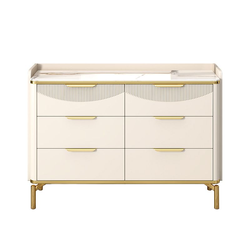 Glam Stone Chest Bedroom Storage Chest in White with Metal Legs Clearhalo 'Bedroom Furniture' 'Dressers & Chests' 'dressers_chests' 'furn' 'furn_dressers_chests' 'Furniture' 1200x1200_a68a915a-30e0-4386-b423-658e957b01f3
