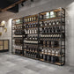 Modern Floor Wine Rack Kit Metal Wine Holder Rack with Shelf