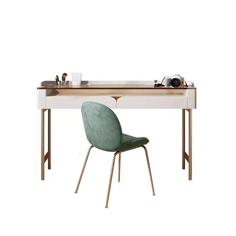 Glass Top Makeup Vanity Desk Storage Box Makeup Vanity Set with Drawer Clearhalo 'Bedroom Furniture' 'furn' 'furn_makeup_vanities' 'Furniture' 'Makeup Vanities' 'makeup_vanities' 1200x1200_a68f62be-9626-4bf7-808a-1e84b325d1fb