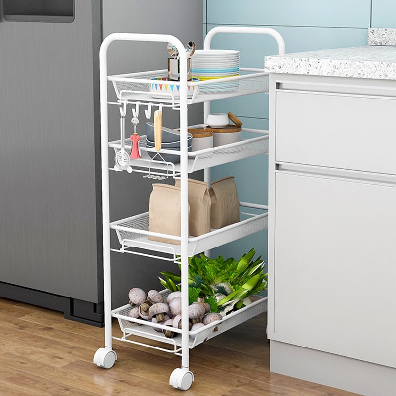 Libreria in stile moderno libreria aperta in metallo con ruote a terra per casa