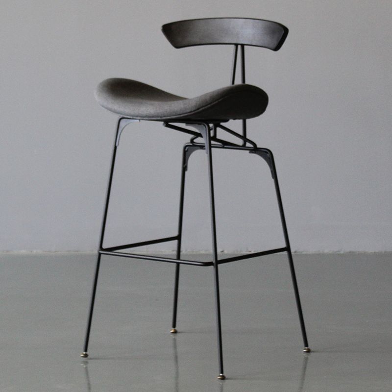 Modern Style Counter Stool Faux Leather Saddle Seat Bar Stool for Indoor Clearhalo 'Bar Furniture' 'Bar Stools' 'bar_stools' 'furn' 'furn_bar_stools' 'Furniture' 'Kitchen & Dining Furniture' 1200x1200_a68ff907-db90-4ebc-bcc5-582985b28bfb