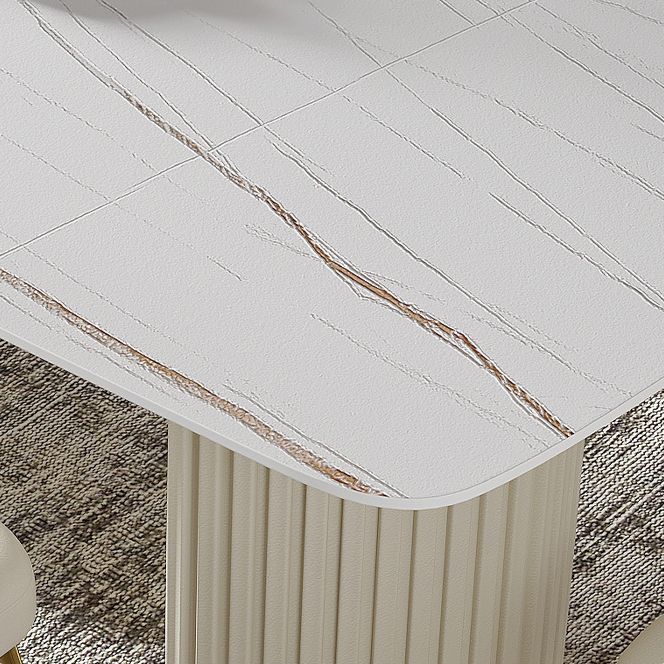 Nordic Sintered Stone Top Dining Set Rectangle 1/2/5/7 Pieces Dining Room Table Set Clearhalo 'Dining Room Sets' 'Dining Tables & Seating' 'dining_room_set' 'furn' 'furn_dining_room_set' 'Furniture' 'furniture_dining_room_set' 'Kitchen & Dining Furniture' 1200x1200_a690433c-f7a5-45bc-a114-a2a3549b3666