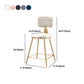 Glam Armless Backrest Counter Stool Iron Cashier Bar Stool with Flannel Cushion and Pedal Clearhalo 'Bar Furniture' 'Bar Stools' 'bar_stools' 'furn' 'furn_bar_stools' 'Furniture' 'furniture_bar_stools' 'Kitchen & Dining Furniture' 1200x1200_a69174da-476d-4363-a378-45457383cc67
