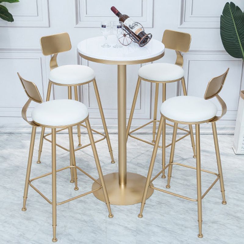 Stone Bar Dining Table Glam Bar Table with Pedestal for Dining Room Clearhalo 'Bar Furniture' 'Bar Tables' 'bar_tables' 'furn' 'furn_bar_tables' 'Furniture' 'furniture_bar_tables' 'Kitchen & Dining Furniture' 1200x1200_a691fa35-11d7-47c9-8b42-79e3ac96a1af