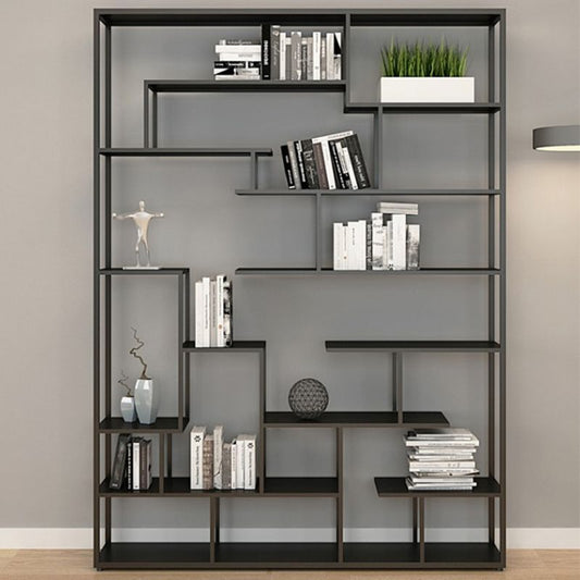 9.84"W Bookshelf Black Open Back Modern Style Bookcase for Home Office Clearhalo 'Bookcases' 'furn' 'furn_bookcases' 'Furniture' 'furniture_bookcases' 'Office Furniture' 1200x1200_a692d910-f007-4811-a0e4-e8655770655f