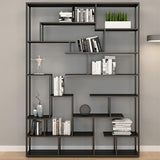 9.84"W Bookshelf Black Open Back Modern Style Bookcase for Home Office Clearhalo 'Bookcases' 'furn' 'furn_bookcases' 'Furniture' 'furniture_bookcases' 'Office Furniture' 1200x1200_a692d910-f007-4811-a0e4-e8655770655f