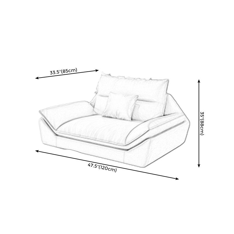 Flared Arm Beige Sectional Sofa with Chaise Pillowed Back Cushions Couch Sectional Clearhalo 'furn' 'furn_sectionals' 'Furniture' 'furniture_sectionals' 'kitchen' 'kitchen_sectionals' 'Living Room Furniture' 'Sectionals' 1200x1200_a693b9b8-88e1-4b58-bf48-da7c0d4fc393