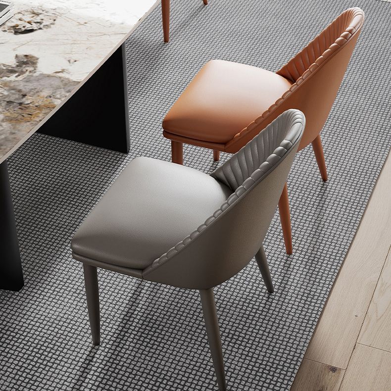 Modern Contemporary Dining Room Side Chairs Metal Parsons Chair Clearhalo ' kitchen&dining_furn' 'Dining Chairs' 'Dining Tables & Seating' 'dining_chair' 'furn' 'furn_dining_chair' 'Furniture' 'furniture_dining_chair' 'Kitchen & Dining Furniture' 'kitchen' 1200x1200_a694eb07-d32e-40a0-b9dd-6e9e60a59d01