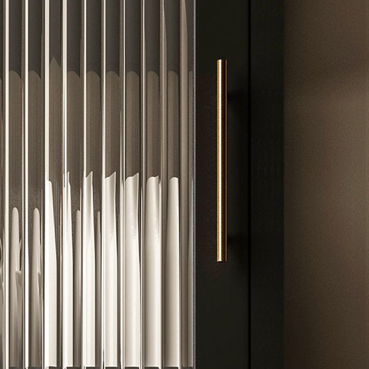 Mobile in metallo contemporaneo porte in vetro armadio per soggiorno