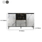 Glam Cabinets Dining Buffet 2-Drawer Glass Doors Buffet Sideboard Clearhalo 'buffet_sideboard' 'Buffets & Sideboards' 'furn' 'furn_buffet_sideboard' 'Furniture' 'Kitchen & Dining Furniture' 1200x1200_a696d9e9-5747-4521-9e5d-c1b8c17bb3b5