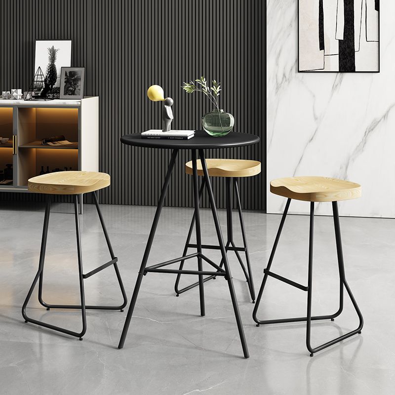 Industrial Style Iron Bar Table 23.62" Round Top Indoor Table with 3 Legs Clearhalo 'Bar Furniture' 'Bar Tables' 'bar_tables' 'furn' 'furn_bar_tables' 'Furniture' 'furniture_bar_tables' 'Kitchen & Dining Furniture' 'kitchen&dining_furn' 'kitchen' 1200x1200_a69b914b-90e4-41ea-b611-1b86063dee2f