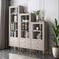 Glam Style Bookshelf Standard Closed Back Shelf Bookcase With Cabinet Clearhalo 'Bookcases' 'furn' 'furn_bookcases' 'Furniture' 'furniture_bookcases' 'kitchen' 'kitchen_bookcases' 'Living Room Furniture' 'Office Furniture' 1200x1200_a69bc4ab-16f1-4f36-8287-b6bc59dc713c