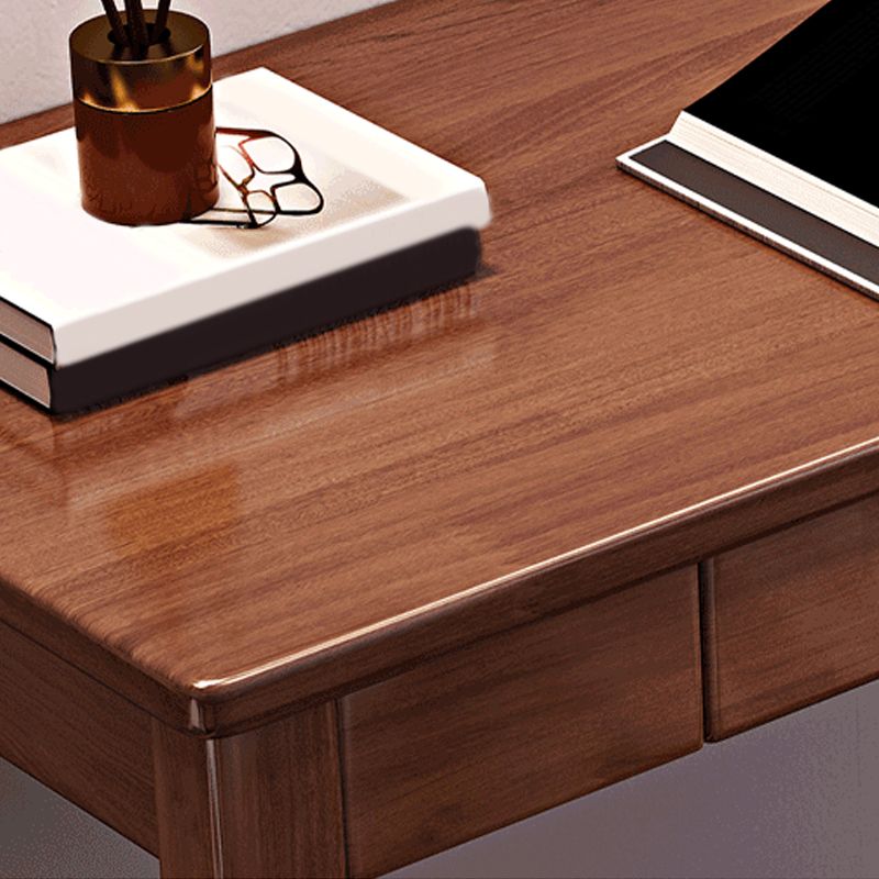 Modern Office Desk 2 Drawers Solid Wood Task Desk with 4 Legs Clearhalo 'furn' 'furn_office_desk' 'Furniture' 'Office Desks' 'Office Furniture' 'office_desk' 1200x1200_a69bd38e-b6ef-4aaf-bfe9-15375b63c090