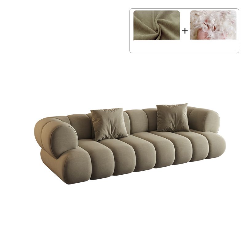 26.37" H Contemporary Green Tuxedo Arm Sewn Pillow Back Sofa Clearhalo 'furn' 'furn_sofas' 'Furniture' 'Living Room Furniture' 'Sofa' 'sofas' 1200x1200_a69bf927-278b-4d10-838a-7ae0f4a6e7ef