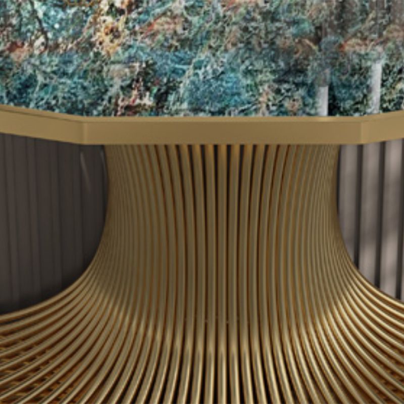 ホール用のステンレススチールブラケット付きグラムストーンソファコンソールテーブル