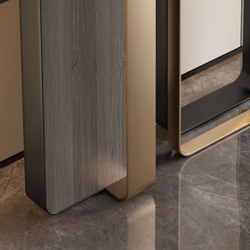 Tabella di accento glam largo 13 "Tabella dell'accento della console rettangolo di pietra