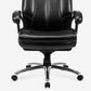 Fauteuil contemporain à bras rembourrés, mécanisme d'inclinaison, chaise de bureau noire