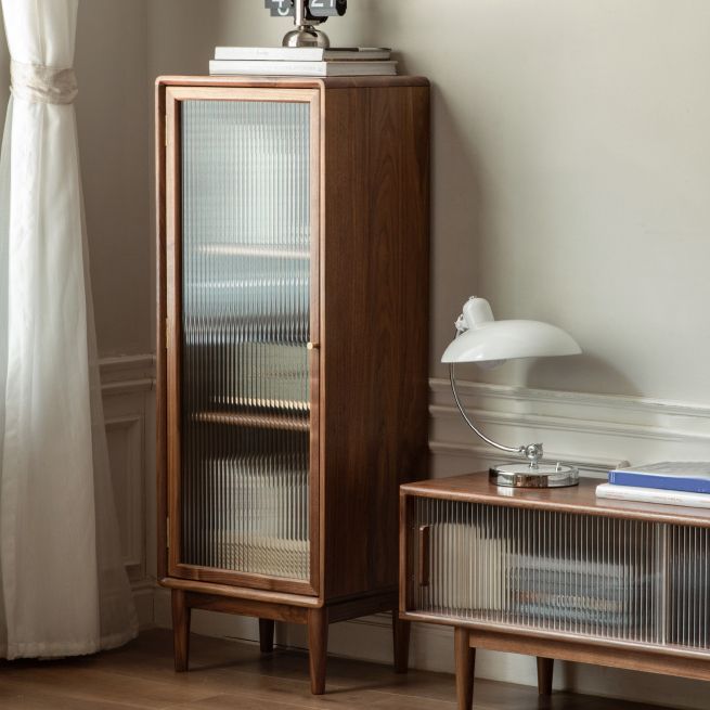 Server da pranzo contemporaneo Walnut Wood Buffet Server per sala da pranzo