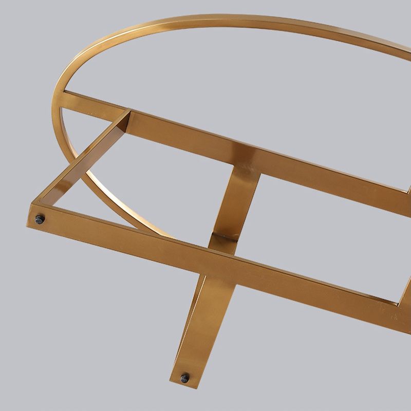 Marble Oval Coffee Table Metal Frame Abstract Cocktail Table Clearhalo 'Coffee & Accent Tables' 'Coffee Tables' 'coffee_tables' 'furn' 'furn_coffee_tables' 'Furniture' 'Living Room Furniture' 1200x1200_a6a62df2-ef71-4800-a45a-d109267f78bd