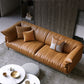 Modern Style with Pillow Back Leather/napa Upholstered Brown Sofa Clearhalo 'furn' 'furn_sofas' 'Furniture' 'furniture_sofas' 'kitchen' 'kitchen_sofas' 'Living Room Furniture' 'Sofa' 'sofas' 1200x1200_a6a7eecf-c0d8-4ac6-92eb-4f1e37697690