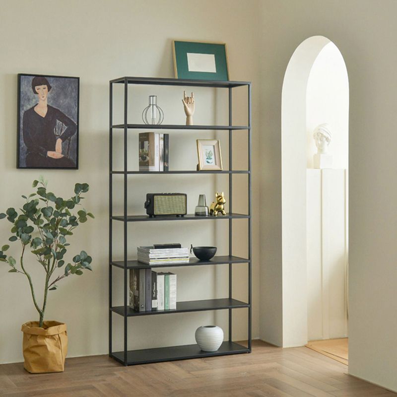 Contemporary Bookcase Metal Open Back Bookshelf for Home Office Clearhalo 'Bookcases' 'furn' 'furn_bookcases' 'Furniture' 'Office Furniture' 1200x1200_a6a89fcb-0c76-4242-be5b-4d531ea22fca