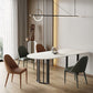 Irregular Shape White Table for Restaurant Sintered Stone Table with Double Pedestal Clearhalo 'Dining Tables & Seating' 'Dining Tables' 'dining_table' 'furn' 'furn_dining_table' 'Furniture' 'furniture_dining_table' 'Kitchen & Dining Furniture' 'kitchen' 'kitchen_dining_table' 1200x1200_a6a8e578-1200-4ee7-9468-42f7d61853ef