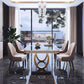 Stone Top Dining Table Traditional Luxury Table with Pedestal Base in Gold Clearhalo 'Dining Tables & Seating' 'Dining Tables' 'dining_table' 'furn' 'furn_dining_table' 'Furniture' 'furniture_dining_table' 'Kitchen & Dining Furniture' 'kitchen' 'kitchen_dining_table' 1200x1200_a6a8e5e5-54cf-4516-8c1c-426437ac3a94