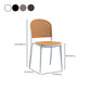 Nordic Style Armless Side Chairs Open Back Chair with Plastic Legs for Home Use