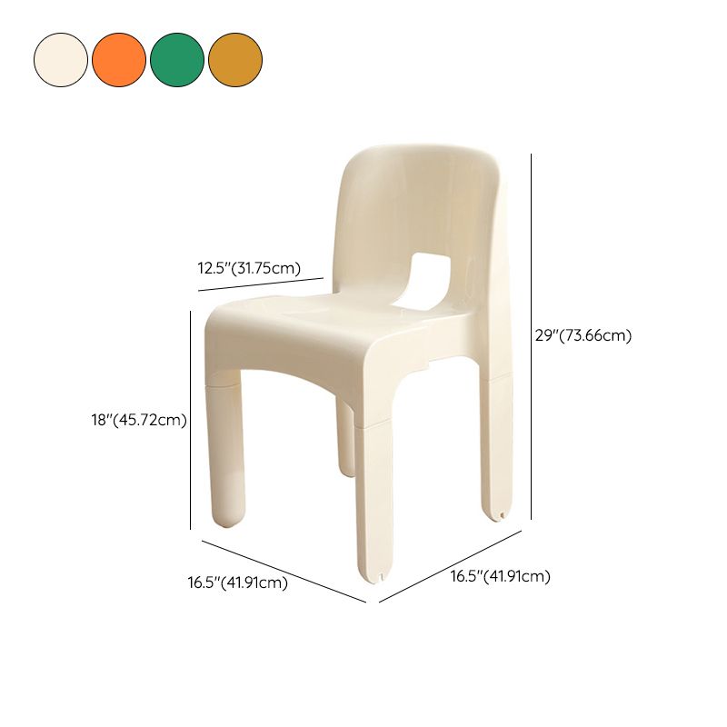 Modern Plastic Side Chair Open Back Armless Chair for Dining Room Clearhalo 'Dining Chairs' 'Dining Tables & Seating' 'dining_chair' 'furn' 'furn_dining_chair' 'Furniture' 'Kitchen & Dining Furniture' 1200x1200_a6a9e29e-95ea-4cda-95ef-b84575d5dd27