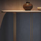 Modern Rectangular Console Table Stone Console Sofa Table in Gold