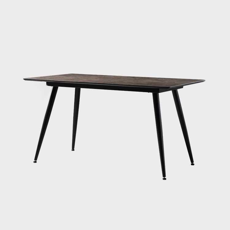 Industrial Style Dining Table Brown 4 Legs Dining Table with Black Frame Clearhalo ' dining_table' 'Dining Tables & Seating' 'Dining Tables' 'furn' 'furn_dining_table' 'Furniture' 'furniture_dining_table' 'Kitchen & Dining Furniture' 'kitchen&dining_furn' 'kitchen' 'kitchen_dining_table' 1200x1200_a6aa34d7-b744-4bac-a3b8-88eb60b5d5e8