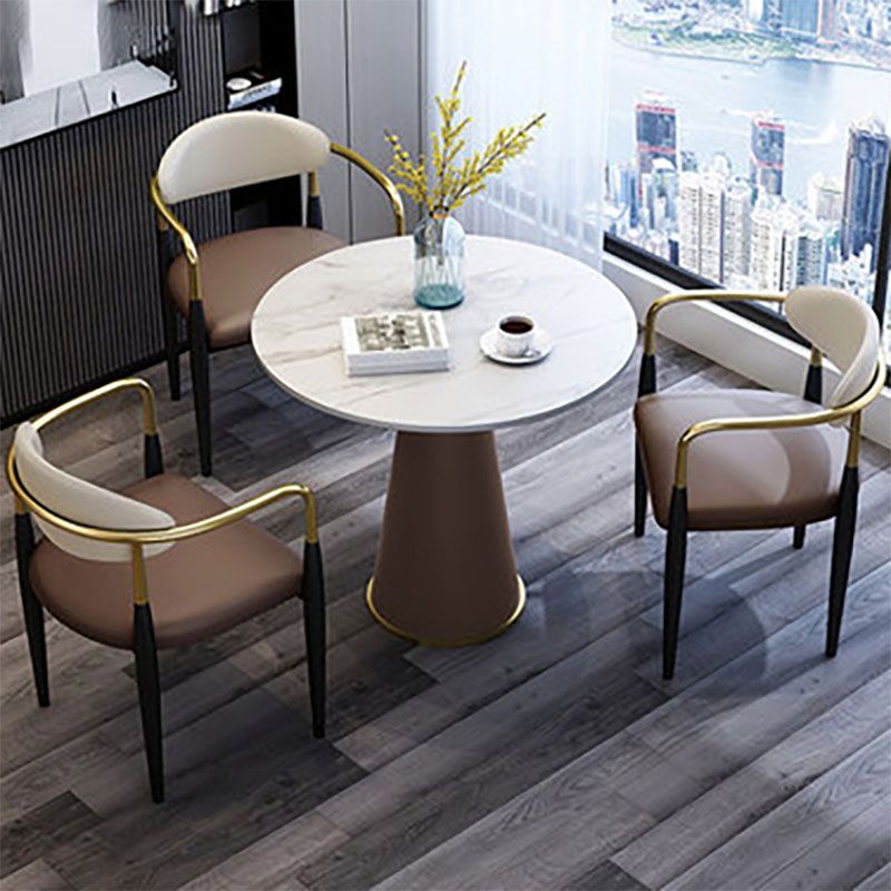 Contemporary Style Chairs Kitchen Arm Side Chair with Metal Legs Clearhalo 'Dining Chairs' 'Dining Tables & Seating' 'dining_chair' 'furn' 'furn_dining_chair' 'Furniture' 'furniture_dining_chair' 'Kitchen & Dining Furniture' 1200x1200_a6aa45f5-5a44-410a-92bd-d8817eebf315