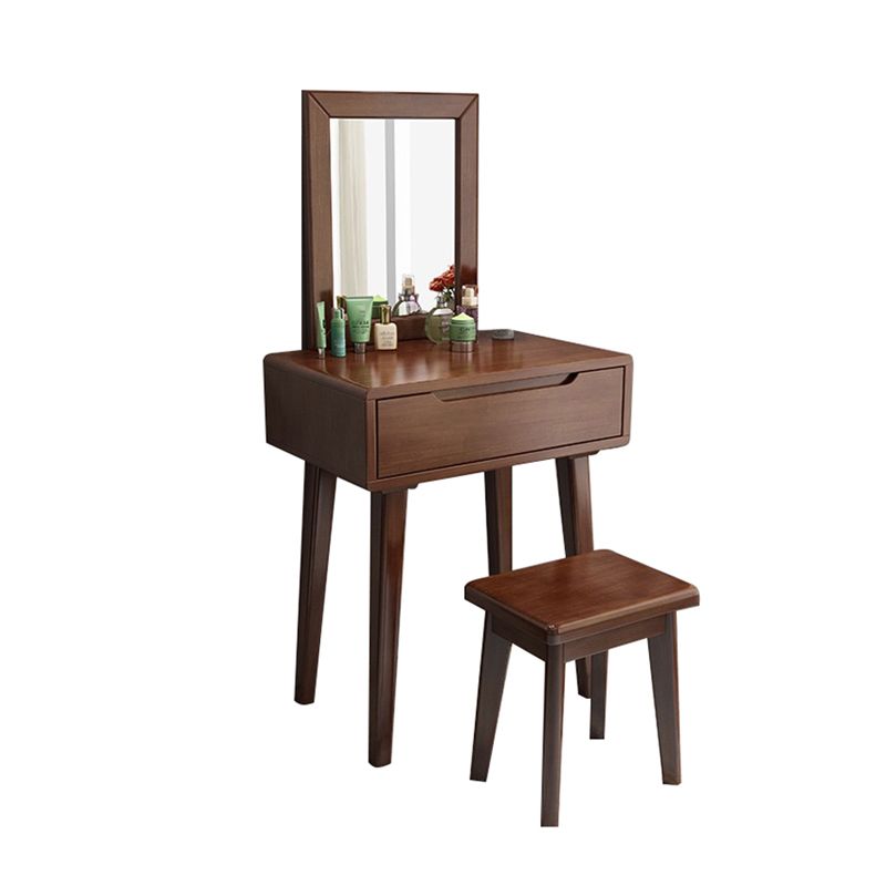 Juego de tocador de maquillaje de 31.5 "con cajón y tocador de espejo