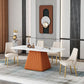 Glam 1/2/5/7 Pieces Dining Set Rectangle Sintered Stone Dining Furniture Set Clearhalo 'Dining Room Sets' 'Dining Tables & Seating' 'dining_room_set' 'furn' 'furn_dining_room_set' 'Furniture' 'furniture_dining_room_set' 'Kitchen & Dining Furniture' 'kitchen&dining_furn' 'kitchen' 1200x1200_a6aaabe5-c900-4105-ab2f-cb61e10b2258