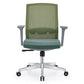 Silla de escritorio moderna con brazos fijos y ruedas Silla de oficina con respaldo medio