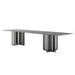Industrial Sintered Stone Dining Table Rectangle Table with Metal Double Pedestal Clearhalo ' dining_table' 'Dining Tables & Seating' 'Dining Tables' 'furn' 'furn_dining_table' 'Furniture' 'furniture_dining_table' 'Kitchen & Dining Furniture' 'kitchen&dining_furn' 'kitchen' 'kitchen_dining_table' 1200x1200_a6ab9dfe-c59a-448a-afd0-c56a96726576