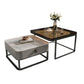 Table basse avec plateau en verre/ardoise, cadre contemporain, table de cocktail avec tiroirs