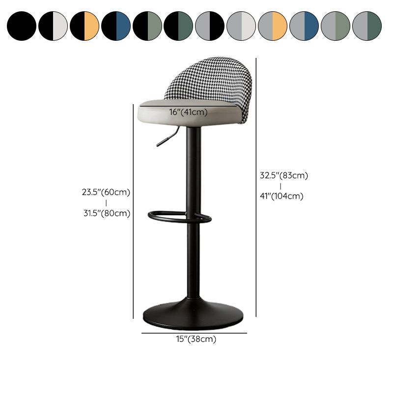 低腰ダイニングスツール調整可能な高さのバースツールクッション付き