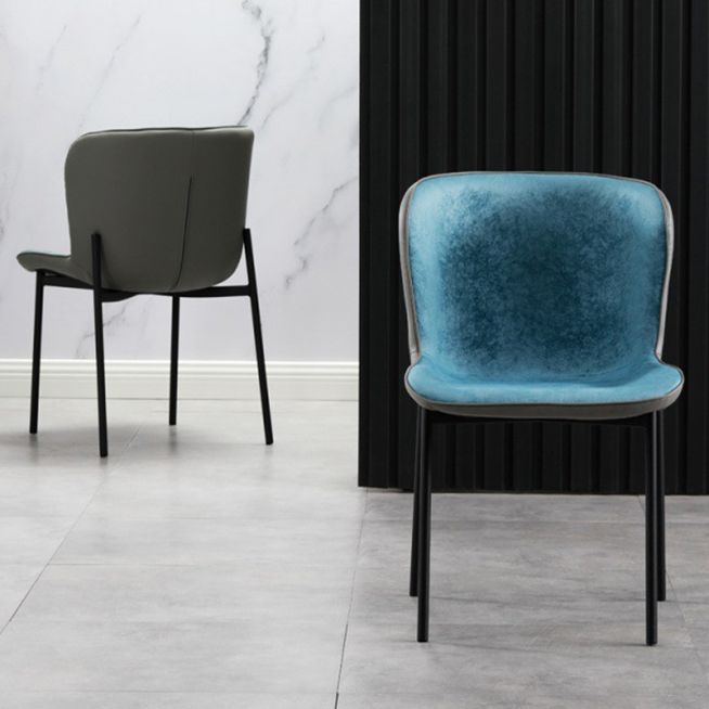 Contemporary Style Chairs Kitchen Armless Chair with Metal Legs Clearhalo 'Dining Chairs' 'Dining Tables & Seating' 'dining_chair' 'Furniture' 'furniture_dining_chair' 'Kitchen & Dining Furniture' 1200x1200_a6acdbf7-f607-49b2-a8fd-fe4c0c29ce48