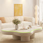 White 4 Legs Coffee Table Contemporary Geometric Wood Cocktail Table Clearhalo 'Coffee & Accent Tables' 'Coffee Tables' 'coffee_tables' 'furn' 'furn_coffee_tables' 'Furniture' 'Living Room Furniture' 1200x1200_a6ad4c7b-ef17-40ec-b670-762da3877d74