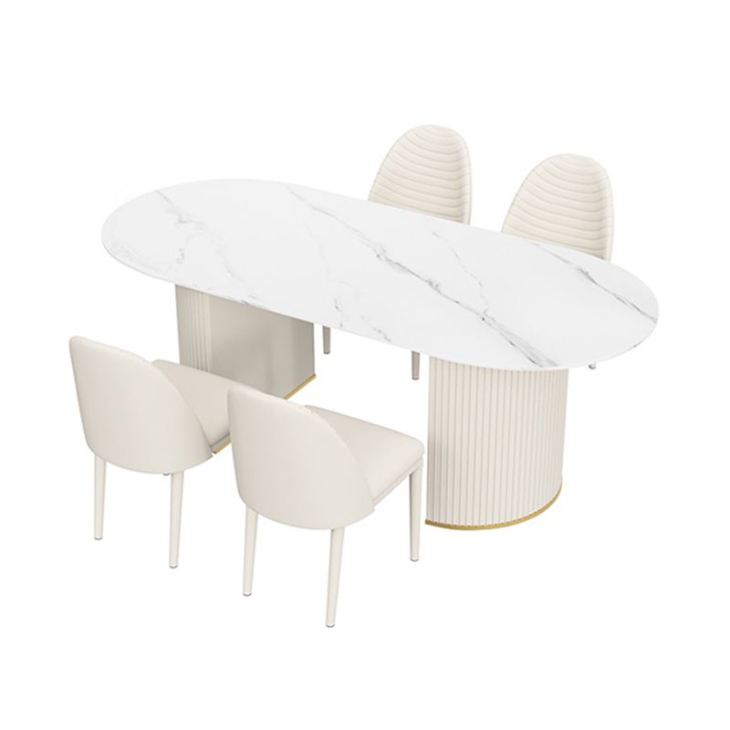 Metal Traditional Luxury Freeform Table Sintered Stone Table with Double Pedestal Clearhalo ' dining_table' 'Dining Tables & Seating' 'Dining Tables' 'furn' 'furn_dining_table' 'Furniture' 'furniture_dining_table' 'Kitchen & Dining Furniture' 'kitchen&dining_furn' 'kitchen' 'kitchen_dining_table' 1200x1200_a6ad5778-7fe5-4f1f-a293-724b978144f3