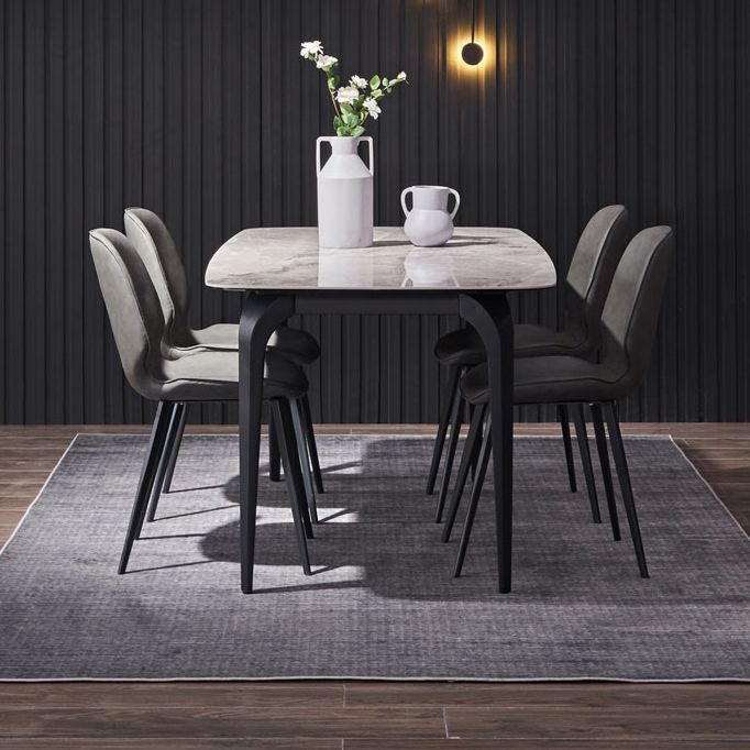 Modern 1/2/5/7 Pieces Dining Set Rectangle White Dining Table Set Clearhalo 'Dining Room Sets' 'Dining Tables & Seating' 'dining_room_set' 'furn' 'furn_dining_room_set' 'Furniture' 'furniture_dining_room_set' 'Kitchen & Dining Furniture' 'kitchen&dining_furn' 'kitchen' 1200x1200_a6ad790c-4d1f-4f86-bcd3-e2ec203cfeed