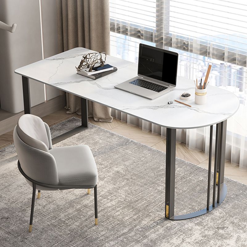 Scrivania di scrittura di pietre industriali 19.7 "W Distanta da ufficio con gambe di ferro