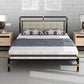 Tufted 43.3" H Bed Frame Industrial Style Metal Open-Frame Bed