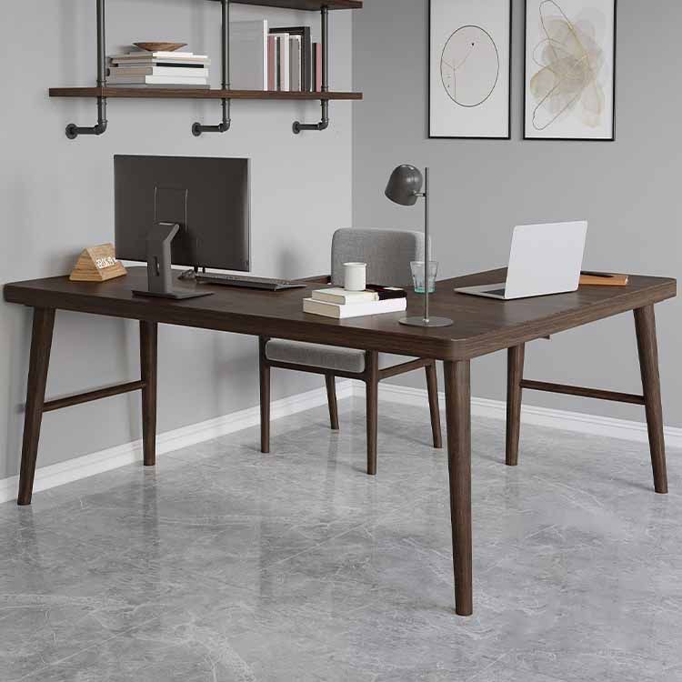 29.25 Inch H Contemporary Writing Desk L-Shape Solid Wood Office Desk Clearhalo 'furn' 'furn_office_desk' 'Furniture' 'Office Desks' 'Office Furniture' 'office_desk' 1200x1200_a6af4dad-40ff-491d-b299-24c35cf1e504