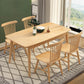 Rectangle Modern Solid Wood Table Standard Height Table Kitchen Table with 4 Legs