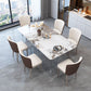 Table de salle à manger rectangulaire en pierre du milieu du siècle pour la maison