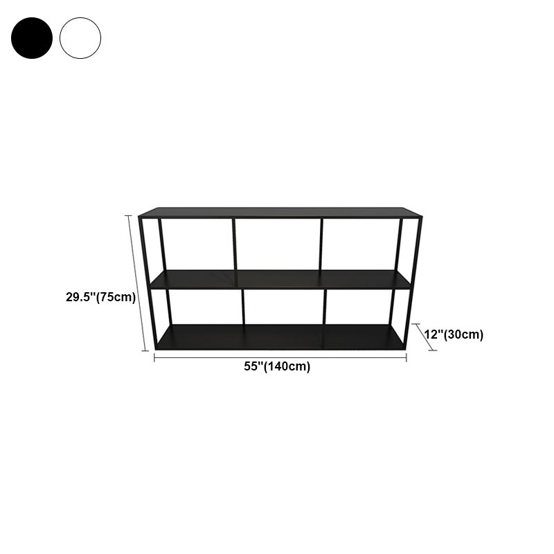 Open Bookcase Minimalist Book Shelf with Metal Rectangular Shelves Clearhalo 'Bookcases' 'Furniture' 'furniture_bookcases' 'kitchen' 'kitchen_bookcases' 'Living Room Furniture' 'Office Furniture' 1200x1200_a6b192d9-25d1-46a5-a3c0-f012a2e21c3e