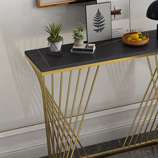 11.81" W Glam Console Accent Table Antique Finish Rectangle Console Sofa Table Clearhalo 'Console Tables' 'console_tables' 'Entry & Mudroom Furniture' 'furn' 'furn_console_tables' 'Furniture' 1200x1200_a6b2f6ca-3e19-4661-b160-8f9c706284f0